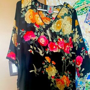 Johnny Was silk top/gown